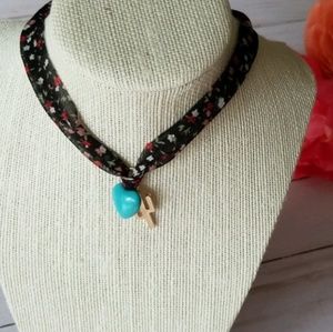 Cactus and Turquoise Choker Necklace